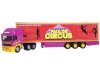 Масштабная модель DAF тягач с полуприцепом Paulos Circus (1985), оранжевый с фиолетовым и жёлтым 1:76 Oxford 76EC005