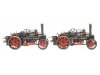 Масштабная модель Набор из-2х Fowler BB1 паровой пахотный двигатель Master и Mistress, чёрный с красным 1:76 Oxford 76FBB006 ракурс 3