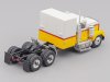Масштабная модель Chevrolet Bison 1980 седельный тягач белый с желтым 1:87 Brekina 85782 ракурс 2