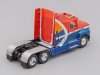 Масштабная модель Ford Aeromax Bigfoot седельный тягач красный с синим 1:87 Brekina 85904 ракурс 2