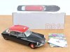Масштабная модель Citroen DS 19 Parisian Taxi (такси Париж) 1959 чёрный с красным 1:12 Norev 121575 ракурс 2