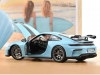 Масштабная модель Porsche 911 GT3 Weissach Pack (992.2) 2025 (голубой) Gulf Blue 1:18 Norev 187000 ракурс 2