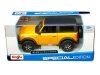 Масштабная модель Ford Bronco Badlands 2021 желтый с черным 1:24 Maisto 31530YELLOW ракурс 2