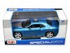 Масштабная модель Dodge Challenger SRT8 6.1 Hemi Coupe 2008 синий металлик 1:24 Maisto 31280B ракурс 4