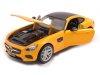 Масштабная модель Mercedes-Benz AMG GT (C190) 2014 желтый с черным 1:24 Maisto 31134Y ракурс 2
