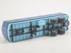 Масштабная модель МАЗ-504А с полуприцепом МАЗ-5205 бортовой с тентом, голубой с синим 1:43 Автоистория 104530 ракурс 9