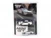 Масштабная модель Ford Mustang GTD Spirit of America 2025 белый с красным 1:64 Mini GT MGT01097BL ракурс 3