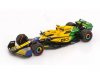 Масштабная модель McLaren F1 MCL38 #4 Команда Mclaren 4-й Гран-при Монако (30-летие Сенны) 2024 Lando Norris, желтый с зеленым 1:43 BBurago 38214NM