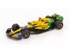 Масштабная модель McLaren F1 MCL 38 #81 Команда Mclaren 2-й Гран-при Монако 2024 (30-летие Сенны) Oscar Piastri, желтый с зеленым 1:43 BBurago 38214PM