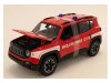 Масштабная модель Jeep Renegade 2017 пожарный красный с белым 1:24 Maisto 31520-VF ракурс 3