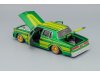 Масштабная модель Chevrolet Caprice Lowrider 1987 (1/26) зелёный металлик с жёлтым 1:24 Maisto 31044 ракурс 4