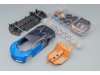 Сборная модель Bugatti Chiron голубой с чёрным 1:24 Maisto 39514KIT-BB ракурс 2