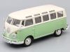 Масштабная модель Volkswagen Samba 1962 (1/25) светло-зелёный с белым 1:24 Maisto 31956GN