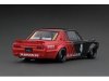 Масштабная модель Nissan Skyline KPGC10 #4 LB Works Hakosuka 2-двери 14-дюймовые колеса, черный с красным 1:18 Ignition Model 2646 ракурс 2