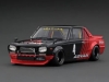 Масштабная модель Nissan Skyline KPGC10 #4 LB Works Hakosuka 2-двери 14-дюймовые колеса, черный с красным 1:18 Ignition Model 2646