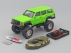 Масштабная модель Jeep Cherokee BigFoot с аксессуарами зелёный 1:64 Xcartoys Y190