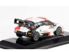 Масштабная модель Toyota Yaris WRC #1 Toyota Gazoo Racing Sebastien Ogier, Julien Ingrassia 2021 белый с красным 1:43 BBurago 38310 ракурс 2