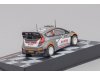 Масштабная модель Ford Fiesta WRC #24 Ралли Мексики 2015 серый с белым 1:43 DeAgostini RALLYC031 ракурс 2