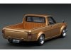 Масштабная модель Nissan Hakotora Long, (Datsun Sunny Truck (B121)) пикап золотистый с чёрным 1:43 Ignition Model 1511 ракурс 2
