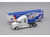 Масштабная модель Kenworth T2000 (2001) седельный тягач с полуприцепом, белый с синим 1:43 Altaya M2276-63 ракурс 3