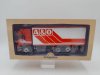 Масштабная модель Volvo F12 Globetrotter 1977 A&amp;O красный с белым 1:43 DeAgostini 5690CMC069 ракурс 4