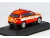 Масштабная модель SKODA Karoq 2017 Пожарная охрана Крнов, красный с серебристым 1:43 DeAgostini SKOP123 ракурс 2
