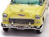 Масштабная модель Chevrolet Bel Air Convertible 1955 Harvest Gold &amp; India Ivory (желтый с бежевым) 1:18 Auto World AMM1285 ракурс 4