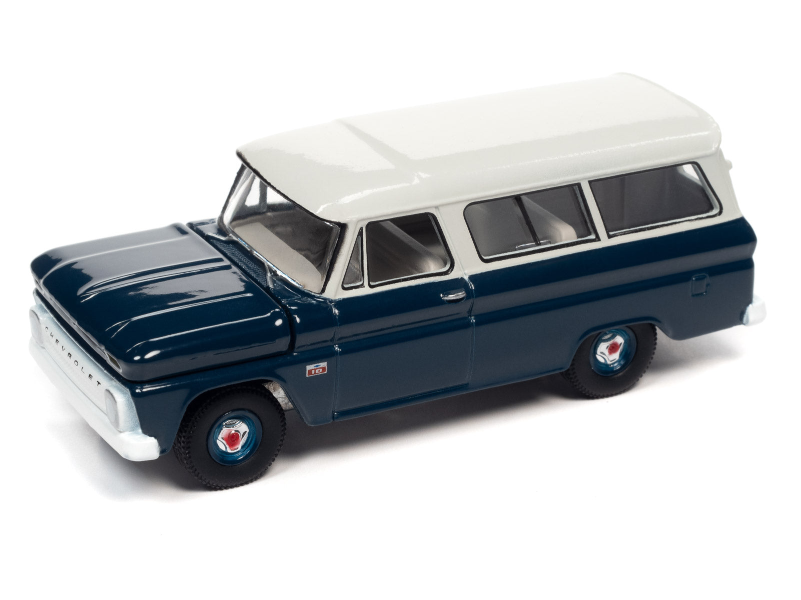 Масштабная модель Chevrolet Suburban 1966 Dark Blue Body With White Roof ( синий с белым) лучшая цена!