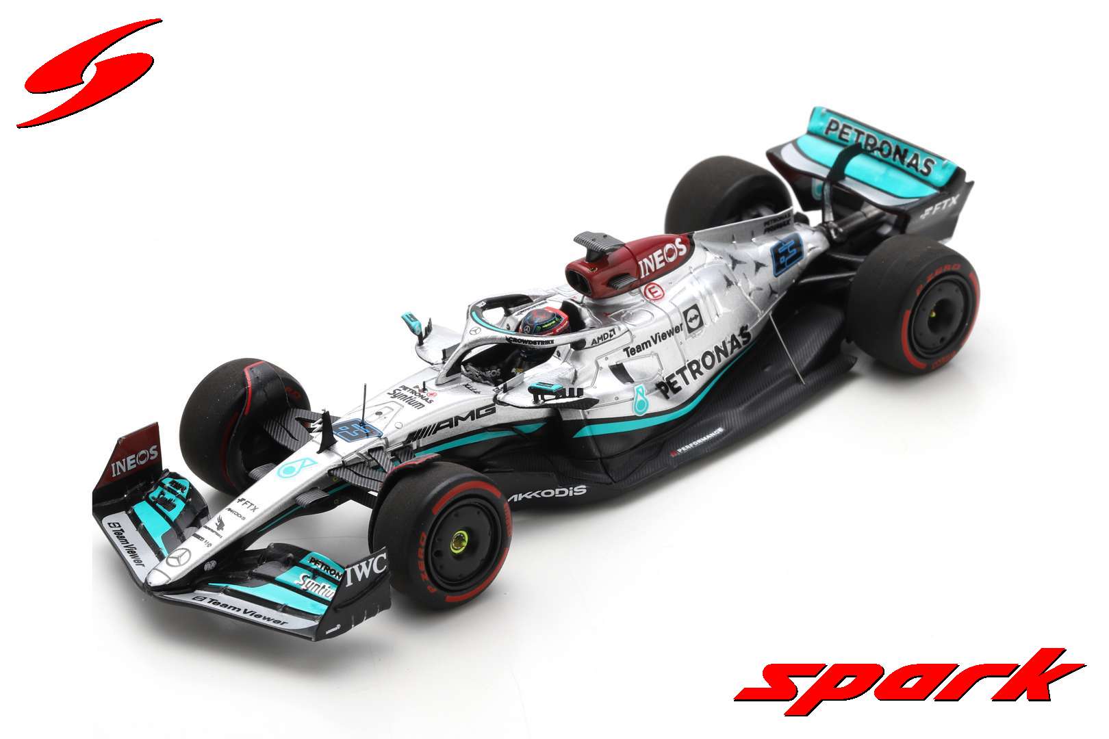 PMA 1/43 メルセデス ペトロナス F1 W13 ラッセル 63 2022 Масштабная модель Mercedes-AMG Petronas F1 W13 E Performance No.63
