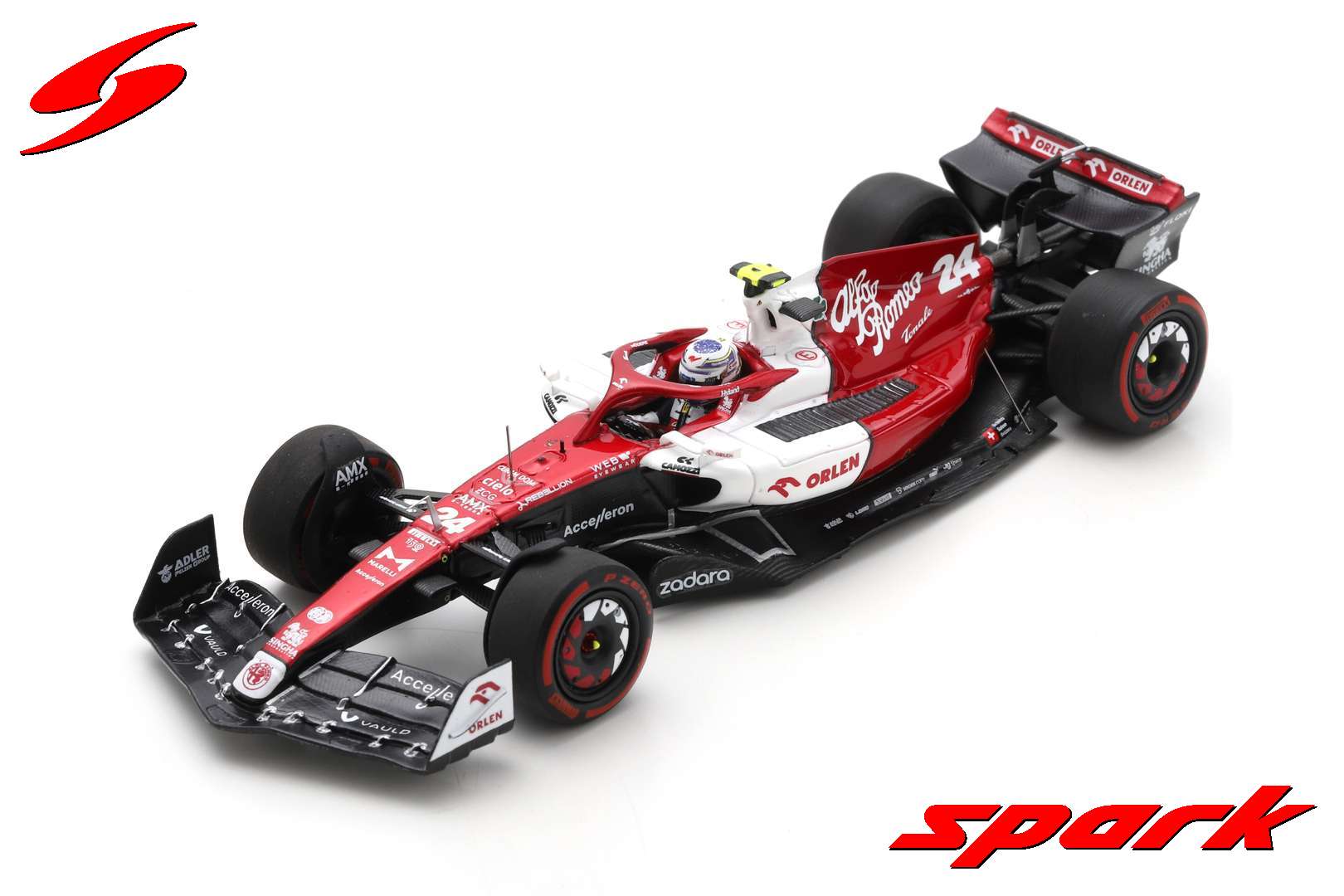 Масштабная модель Alfa Romeo F1 Team ORLEN C42 No.24 Alfa Romeo F1 Team  ORLEN 10th Bahrain GP 2022 Zhou GuanYu лучшая цена!