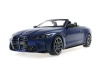 Масштабная модель BMW M4 Cabriolet - 2020 F83 матовый синий металлик 1:18 Minichamps 155021030 ракурс 4
