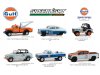 Масштабная модель Volkswagen Thing (Type 181) #271 Gulf Oil 1983 голубой с оранжевым 1:64 GreenLight 41145D ракурс 2