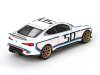 Масштабная модель BMW M4 3.0 CSL 2023 (G82) (леворульный) #50 белый с синим и красным ракурс 2