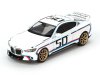 Масштабная модель BMW M4 3.0 CSL 2023 (G82) (леворульный) #50 белый с синим и красным
