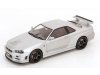 Масштабная модель Nissan Skyline R34 GT-R Z Tune 1999 серебристый с красным и черным 1:18 Solido S1804312