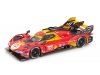 Масштабная модель Ferrari 499P #50 Fuoco/Nielsen/Molina Победитель 24 часа Ле-Мана 2024 красный с желтыи и черным 1:24 BBurago 18-26312
