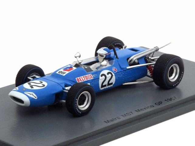Matra F1  Ms7 #22 Mexican Gp 1967 Jeans Pierre Beltoise Blue SPARK 1:43 S4289 