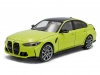 Масштабная модель BMW M3 (G80) Competition 2023 зеленый лайм с черным ракурс 1