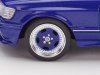 Масштабная модель Mercedes-Benz 560 SEC AMG Widebody C126(W126) 1990 синий (Linarite Blue Pearl) 1:43 Solido S4310907 ракурс 4