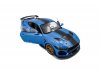 Масштабная модель Shelby Mustang Super Snake Grabber 2025 синий с черным 1:18 Solido S1813802 ракурс 3