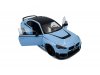 Масштабная модель BMW M2 (G87) Performance 2024 голубой с черным ракурс 3