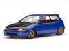 Масштабная модель Honda Civic (EG6) Solido Works 1991 синий перламутр с черным (Cobalt blue pearl) 1:18 Solido S1810406