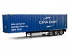 Масштабная модель Полуприцеп с контейнером CMA CGM синий