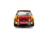 Масштабная модель FIAT 131 Abarth Calberson #12 Mouton/Annie Ралли Монте-Карло 1980 желтый с красным и черным 1:18 Solido S1806007 ракурс 7