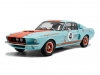 Масштабная модель Ford Mustang Shelby GT500 #4 голубой с оранжевым