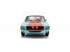 Масштабная модель Ford Mustang Shelby GT500 #4 голубой с оранжевым ракурс 6