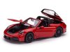Масштабная модель Porsche 911 (992.2) Targa 4 GTS Hybrid 2025 красный 1:18 Maisto 31470R ракурс 4