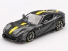 Масштабная модель Ferrari 812 Competitizone 2024 темно-серый с желтым 1:64 BBR BBRFER64009
