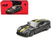 Масштабная модель Ferrari 812 Competitizone 2024 темно-серый с желтым 1:64 BBR BBRFER64009 ракурс 4