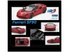 Масштабная модель Ferrari SF90 2024 красный с черным 1:64 BBR BBRFER64030 ракурс 4